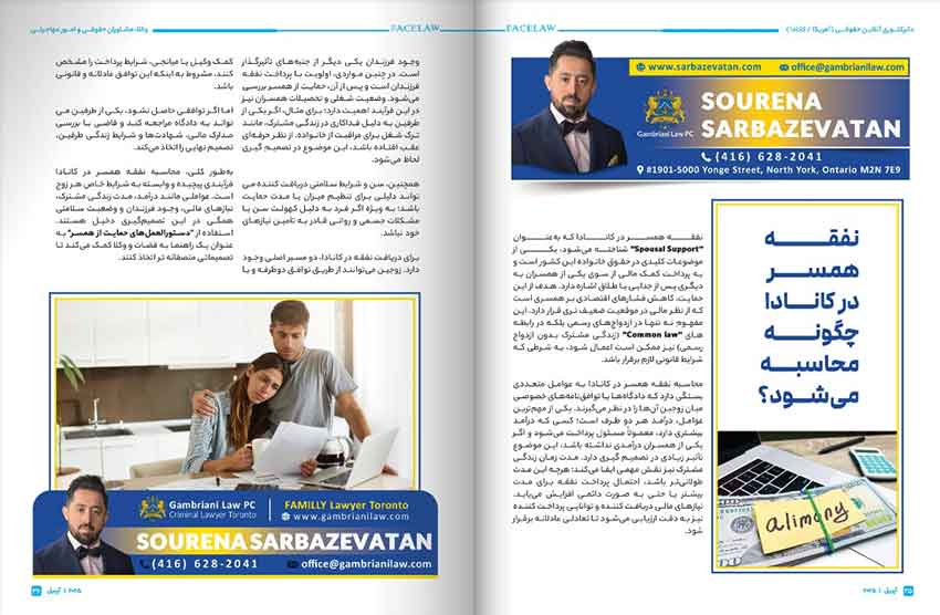 وکیل ایرانی طلاق و خانواده در تورنتو